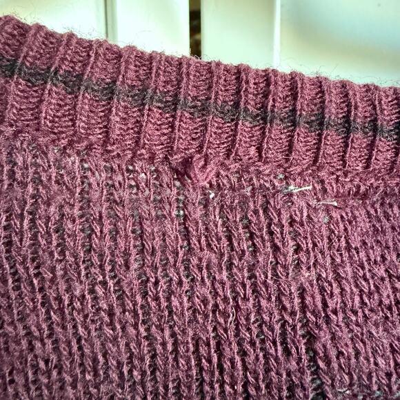 Vintage South Mountain Mens Sweater Sz 2X Burgundy Gray Blue - Picture 8 of 9